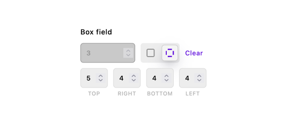 Screenshot of the Apostrophe box field UI