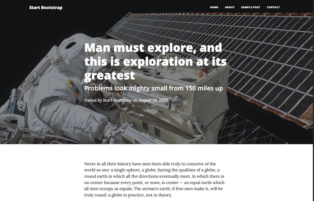 The template 'show.html' page